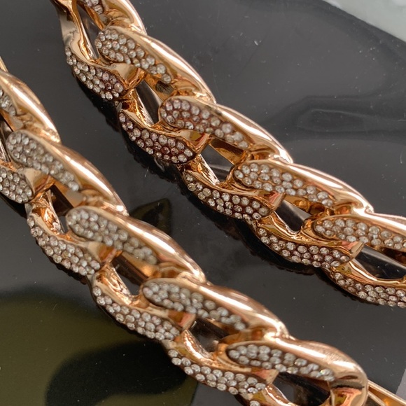Lot of 2 BNIB Kitsch x Justine Marjan XL Rhinestone Chain Gold Bobby Pi… - Picture 4 of 8